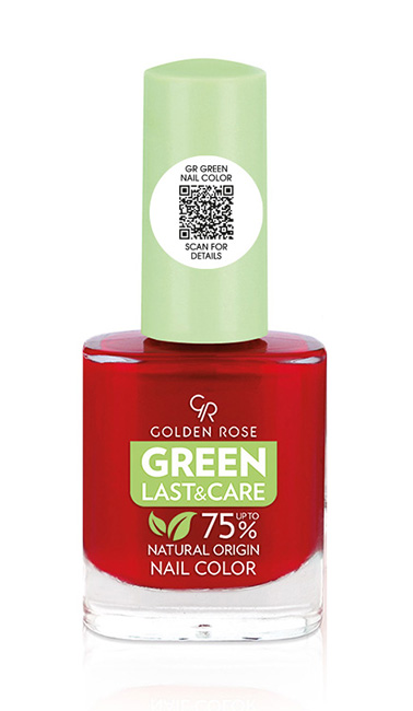Лак для ногтей торговой марки Golden Rose серии GREEN LAST&CARE Nail Color